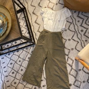 Zara off the shoulder jumpsuit